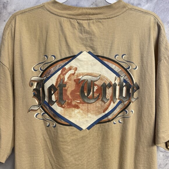 Vintage 90s Jet Ski T Shirt Mens XL 25.5x30 Jet Tribe Brown Single Stitch - Picture 1 of 12